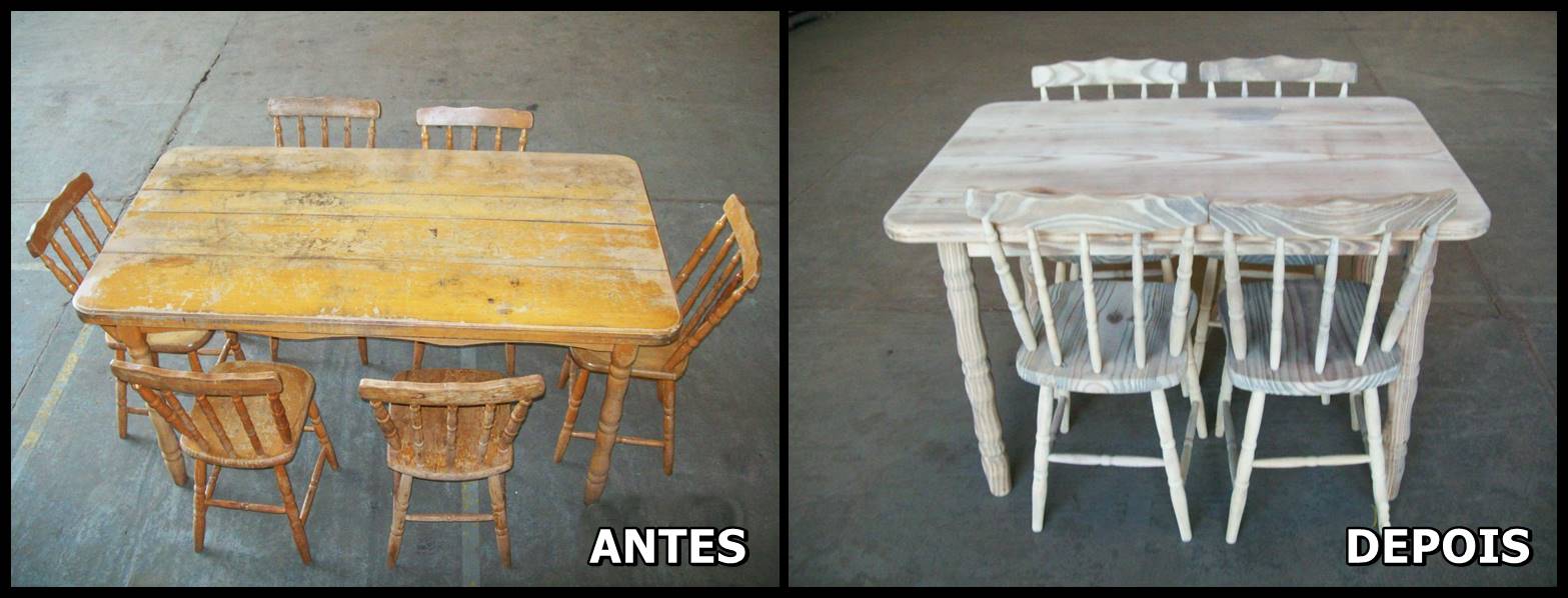 Trabalho de jateamento antes e depois