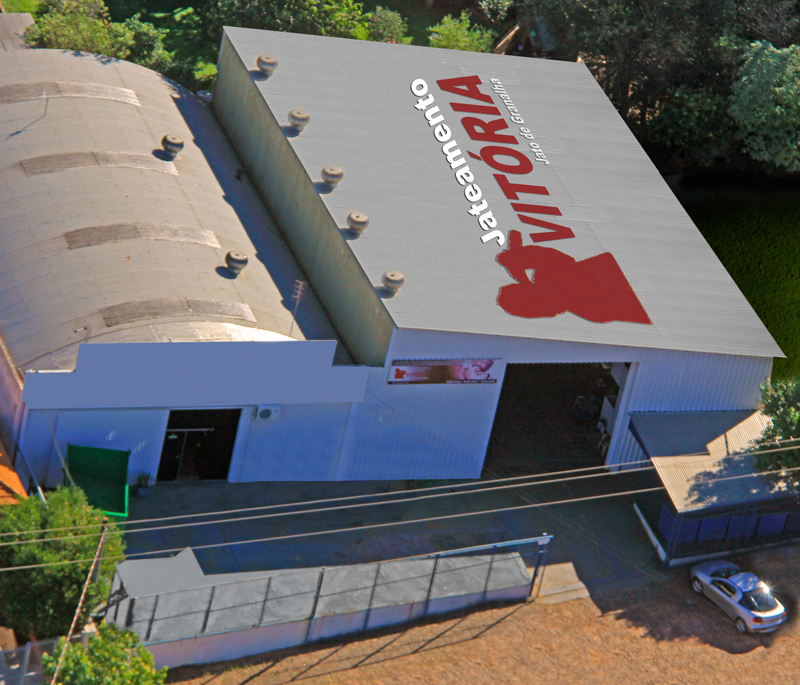 Vista aérea da empresa Jateamento Vitória